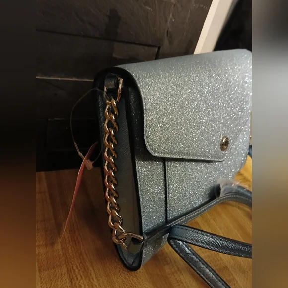 KATE SPADE NEW YORK NWT FROSTY SKY FLAP ENVELOPE CROSSBODY - Picture 5 of 13